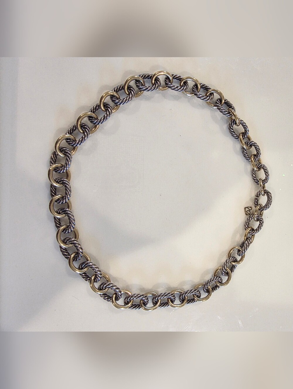 DAVID YURMAN Two-Tone Rope Link Necklace - 18KGold and Sterling Silver